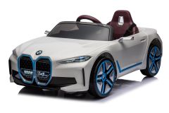 12V Lizenziertes BMW i4  Elektrofahrzeuglager, Weiß